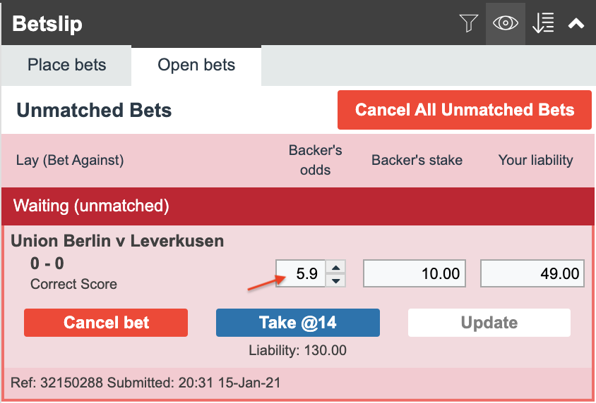 Comment gagner dans les paris sportifs avec la technique des pronostics “lay 0-0” : automatiser le Lay 0-0 en fonction de la liability